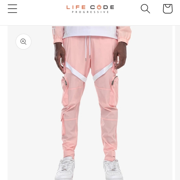 Pink pants with straps - Picture 1 of 6